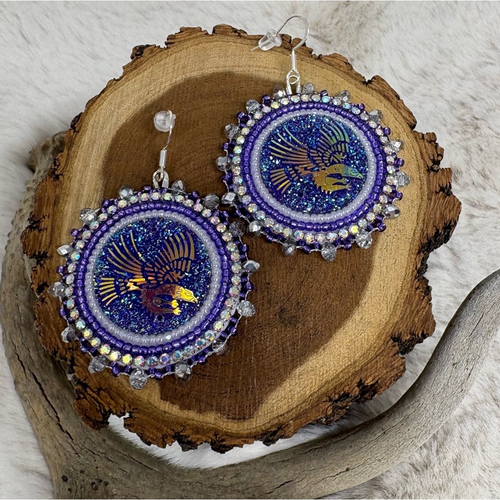 Beaded Earrings Eagle